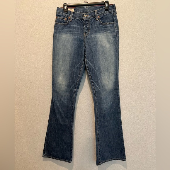 Vintage Abercrombie & Fitch Button Fly Jeans Flare Leg Medium Wash Size 29 - Picture 3 of 9